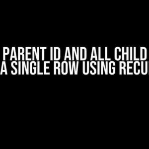 Combine Parent ID and All Child IDs in an Array in a Single Row using Recursive CTE