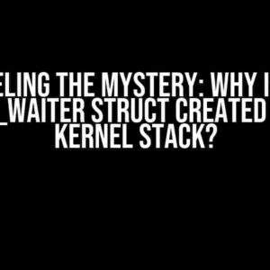 Unraveling the Mystery: Why is Linux mutex_waiter struct created on the kernel stack?